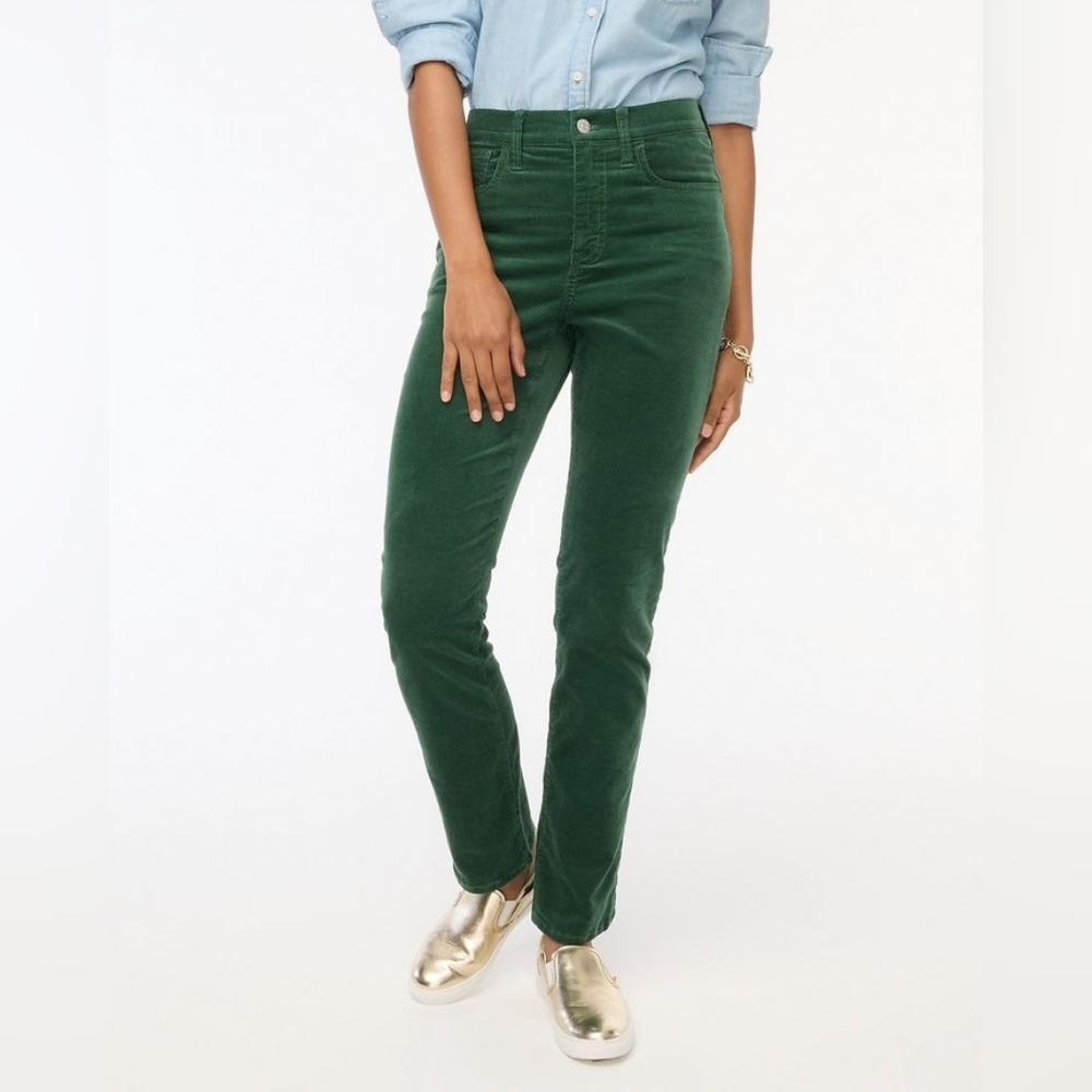 J. Crew Vintage Straight Green Corduroy Pants 26